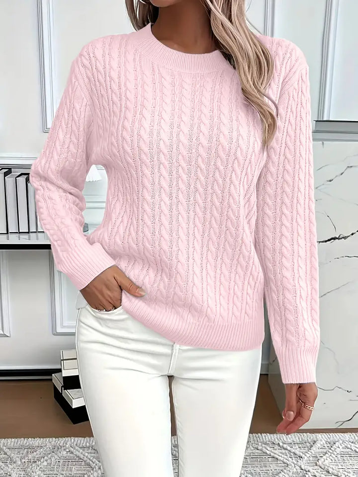 Women's Cable Knit Long Sleeve Sweater