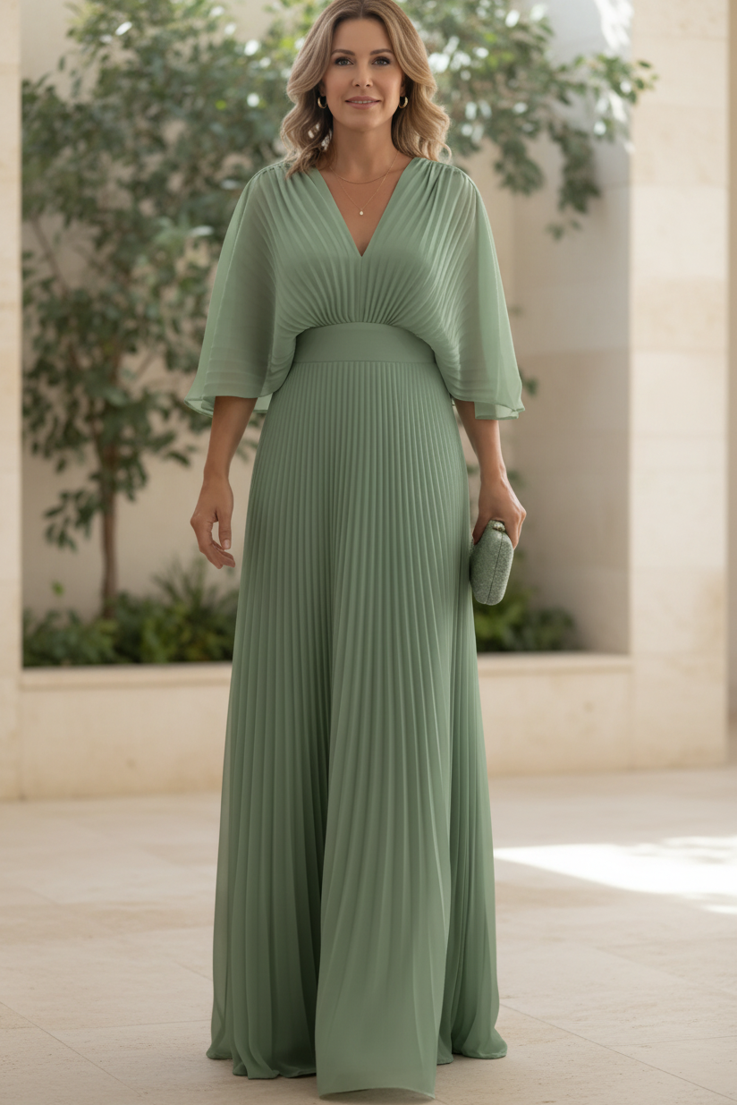 ZANA - PLEATED EVENING GOWN