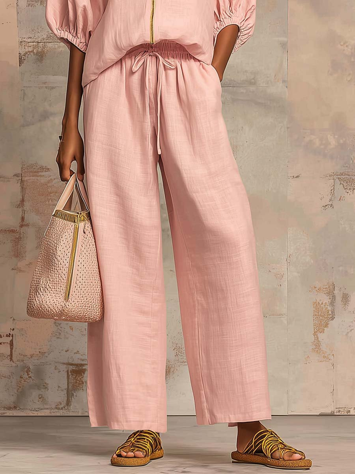 Léonie | Elegant Two-Piece Set in Cotton and Linen